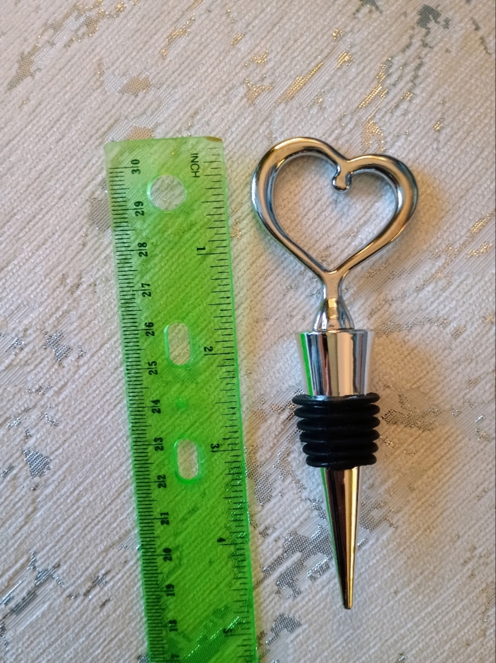 NWOT Silver Heart Wine Bottle Stopper